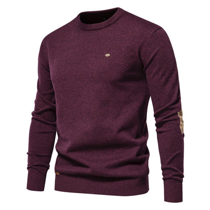 Herren Pullover Weich Strickstoff Rundhals Modern