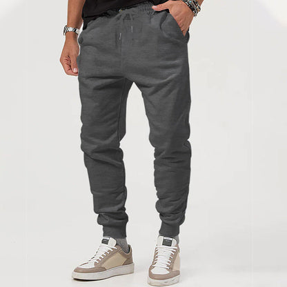 Herren Jogginghose Bequem Elastisch Reißverschluss Taschen