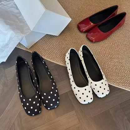 Damen Ballerinas Klassisch Punkte Design Elegante Schuhe