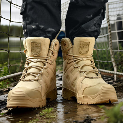 Herren Tactical Stiefel Wanderschuhe Outdoor Schwarz