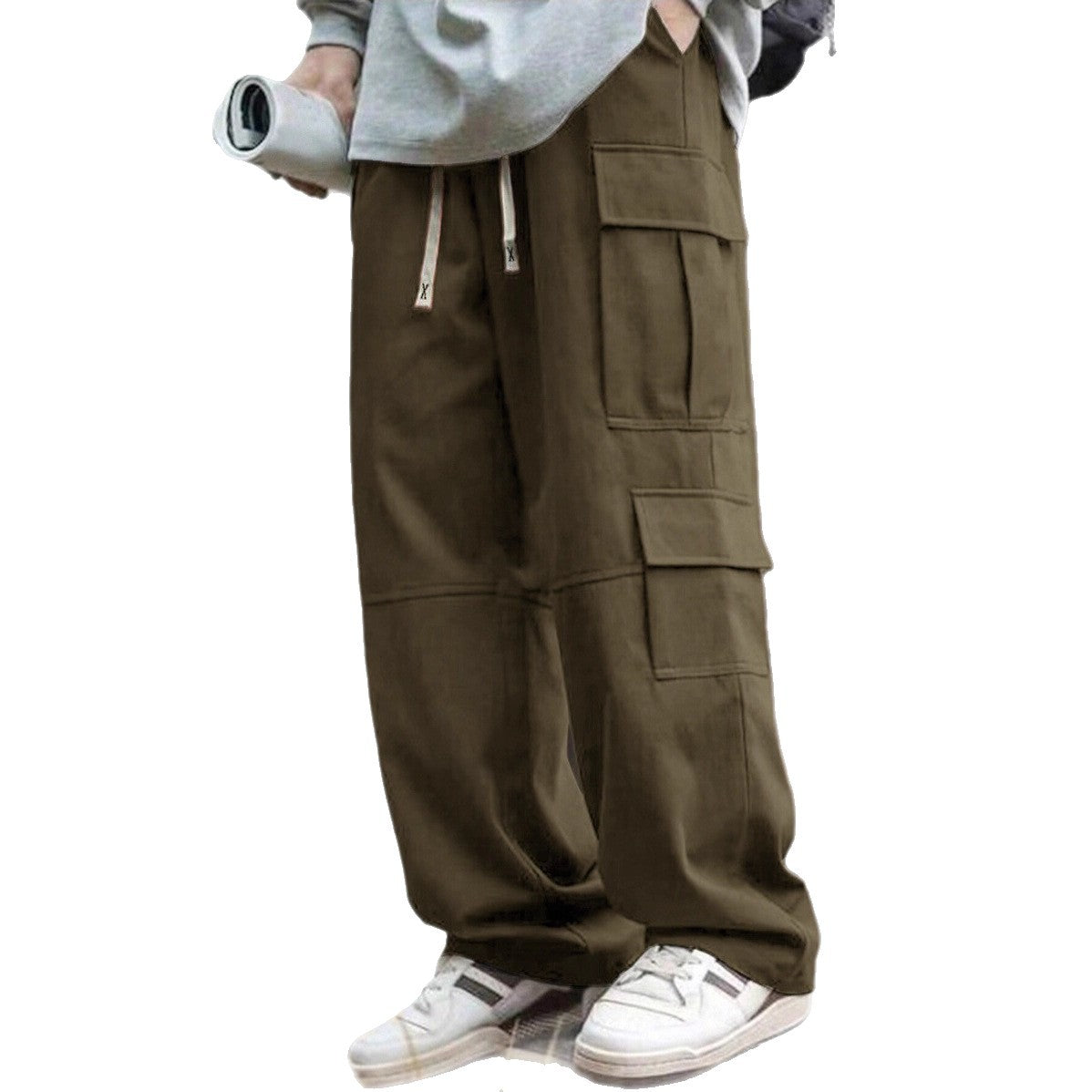 Herren Cargo-Hosen Bequem mit Seitentaschen und Relaxed-Fit