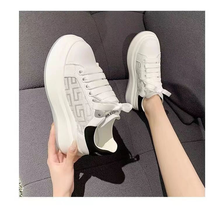 Damen Sneaker Hoch Plattform Trendy Schnürung