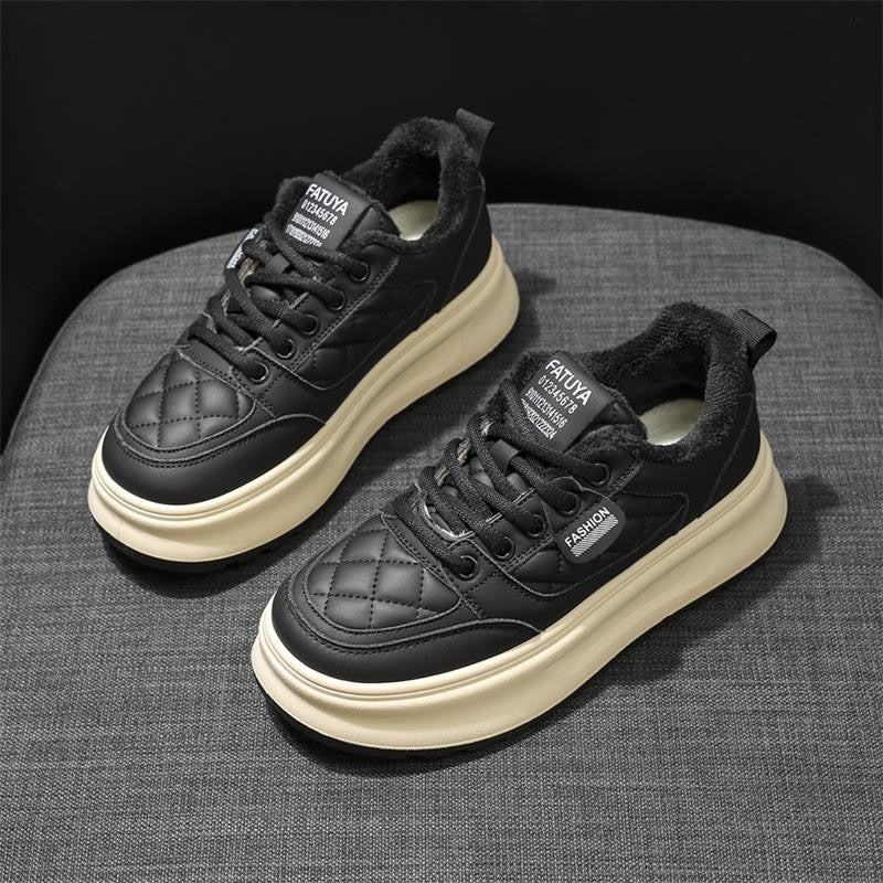 Damen Sneaker Warmfleece Innensohle Rutschfest Moderne