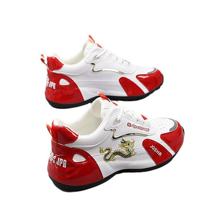 Herren Sneaker Sportlich Gold Dekoriert Drachen Design