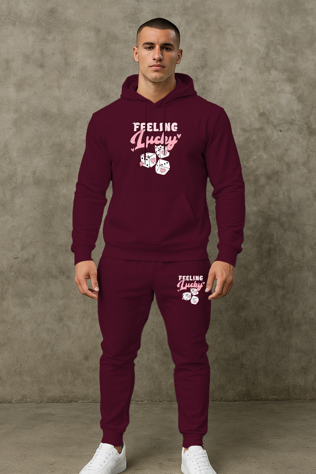 Herren Sport Set Hoodie Jogginghose Grau Komfort