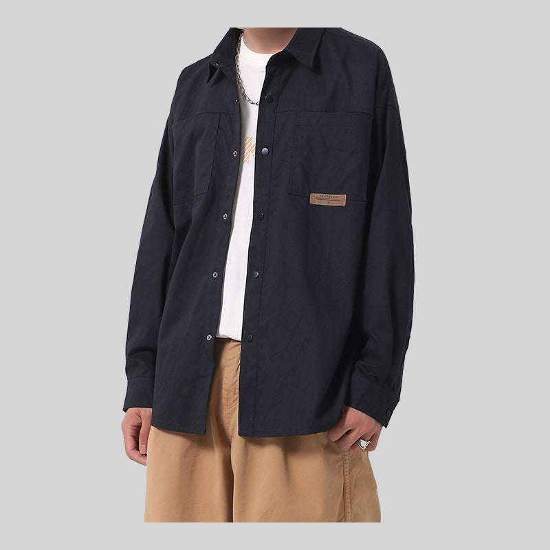Herren Hemdjacke Lässig Taschenfreiraum Baumwolle Robust