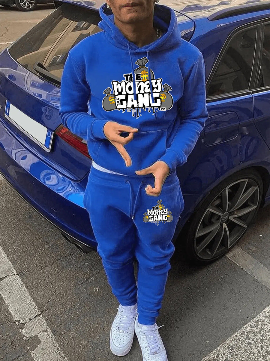 Herren Sportset Hoodie Jogginghose Mit Grafikdruck - BerlinGlamour