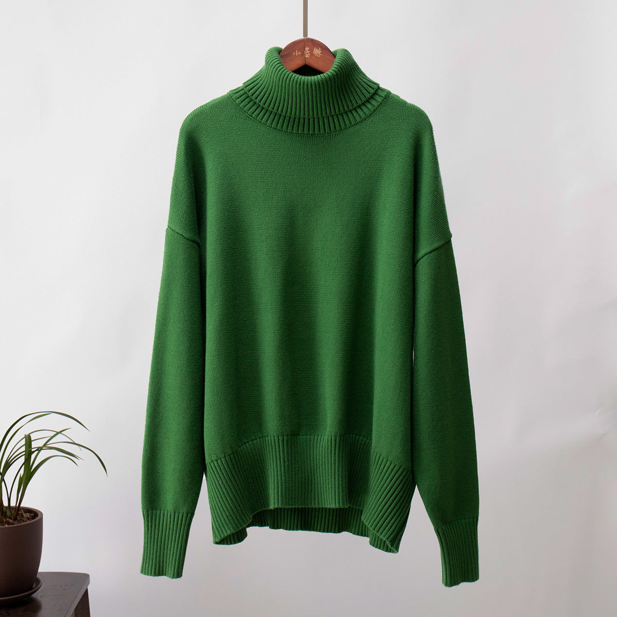 Damen Strickpullover Lässig Warm mit Rippenbund