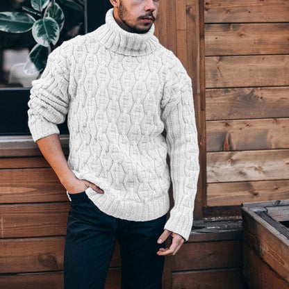 Herren Rollkragenpullover Grobstrick Kaschmir Optik - BerlinGlamour