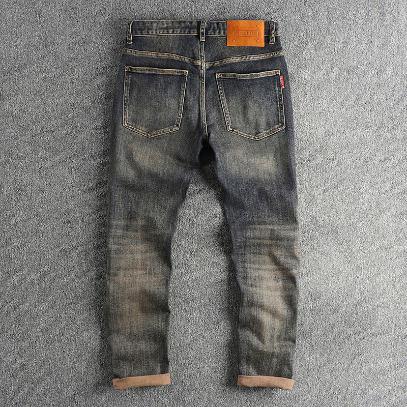 Herren Jeans Slim Fit Used Look Berlin Style