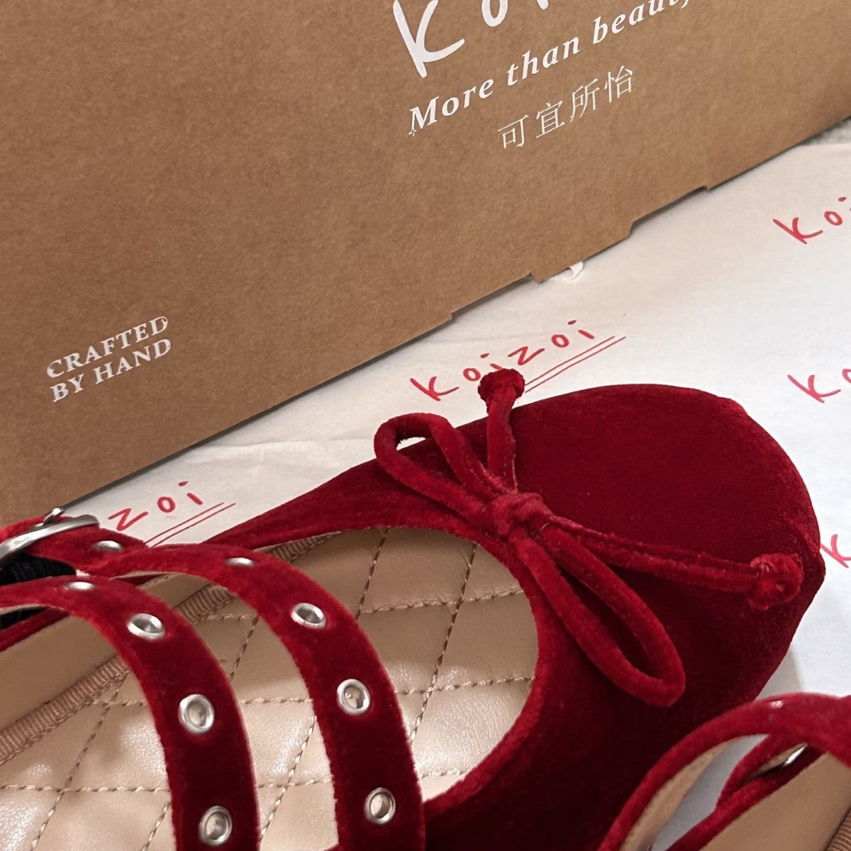 Damen Ballerinas Schnürbänder mit Schleife Elegant