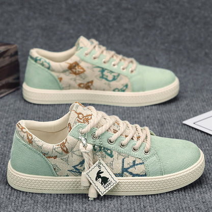 Damen Sneaker Klassisch Canvas Weiße Schuhe Mode