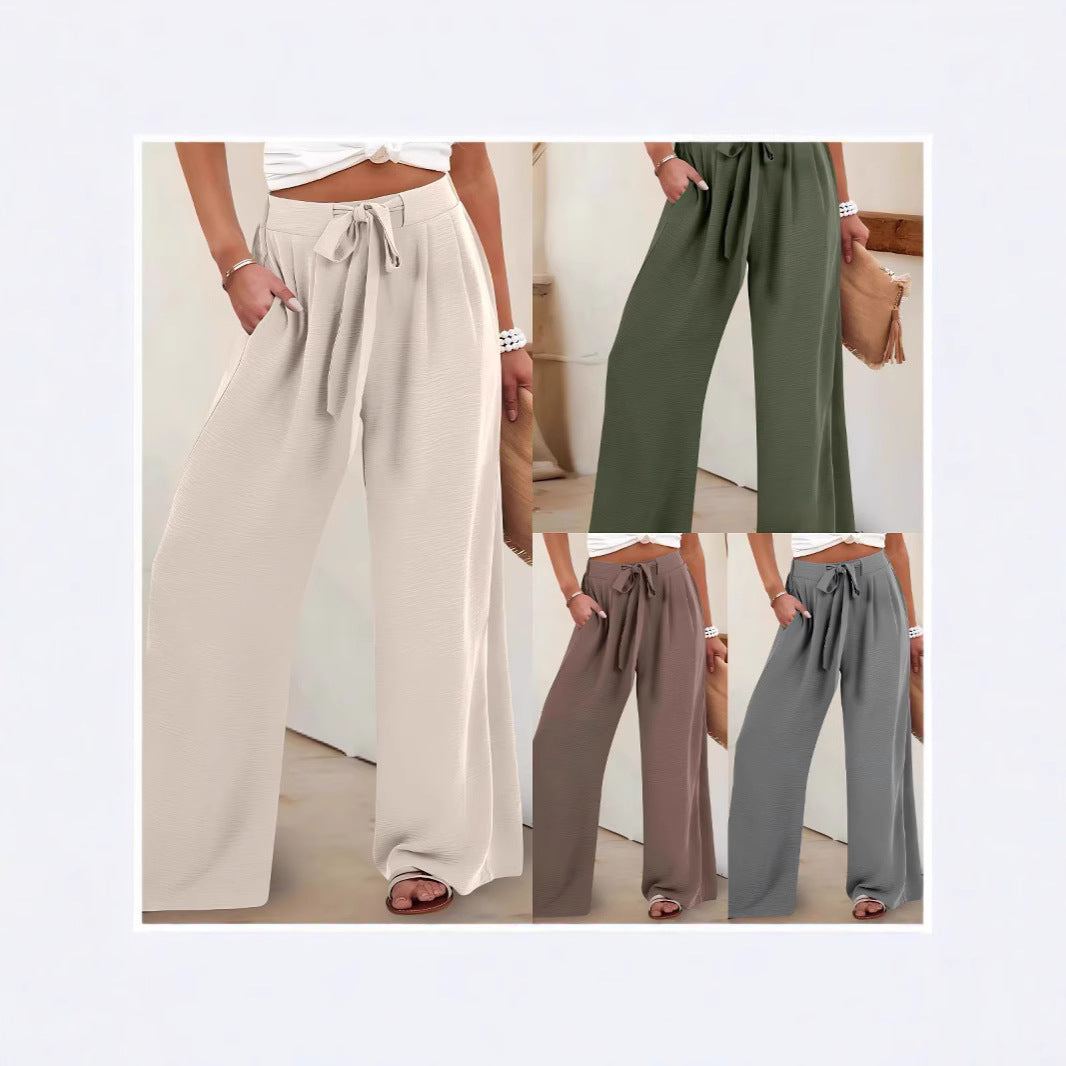 Damen Palazzo Hose Leicht und Luftig mit Taschen Sommer - BerlinGlamour