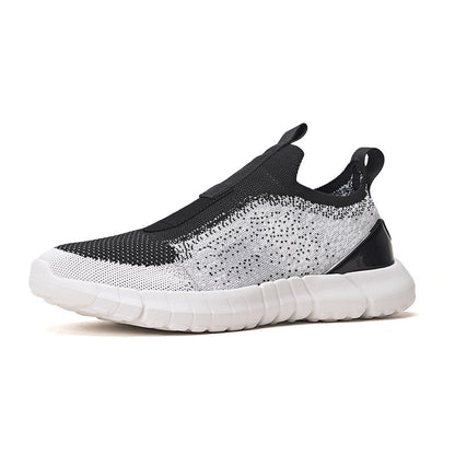 Damen Sneaker Sportlich Atmungsaktiv Slip-On Schwarz