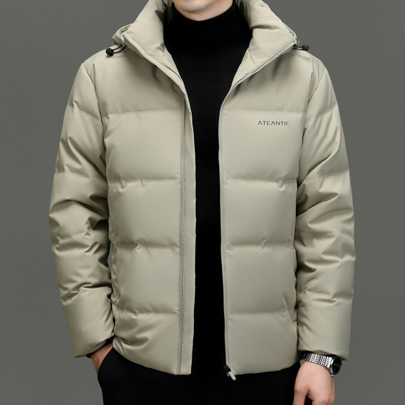 Herren Steppjacke Warm Isoliert mit Kapuze Modern