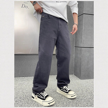 Herren Cargo-Jeans Bequem Weite Passform Mit Taschen