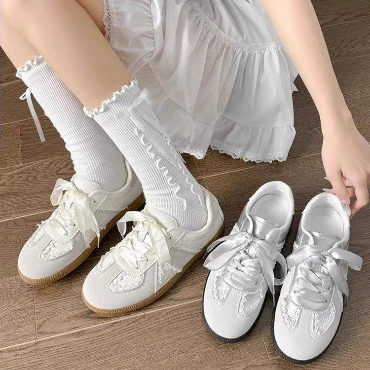 Damen Sneaker Spitze Schuhe Frauen Trendschuhe - BerlinGlamour