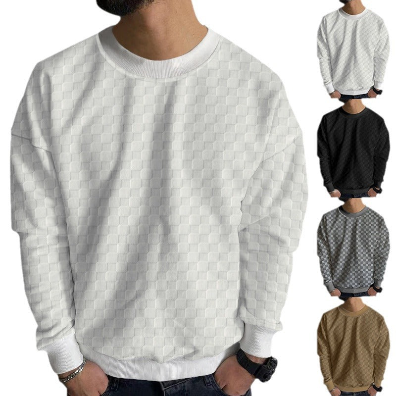 Herren Pullover Baumwollmix Struktur Optik Modern