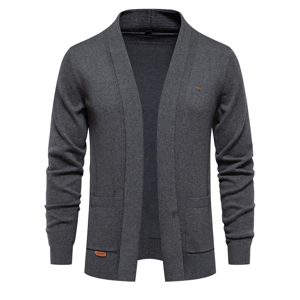 Herren Strickjacke Offener Kragen Praktisch Warm - BerlinGlamour