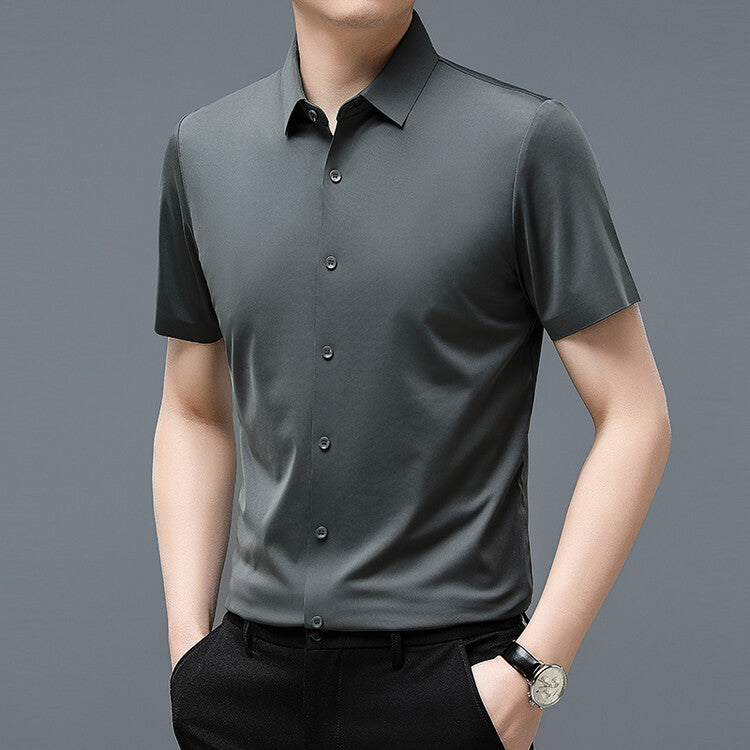 Herren Kurzarmhemd Elegante Baumwolle Modern