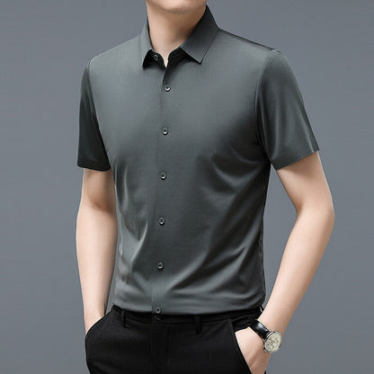 Herren Kurzarmhemd Elegante Baumwolle Modern