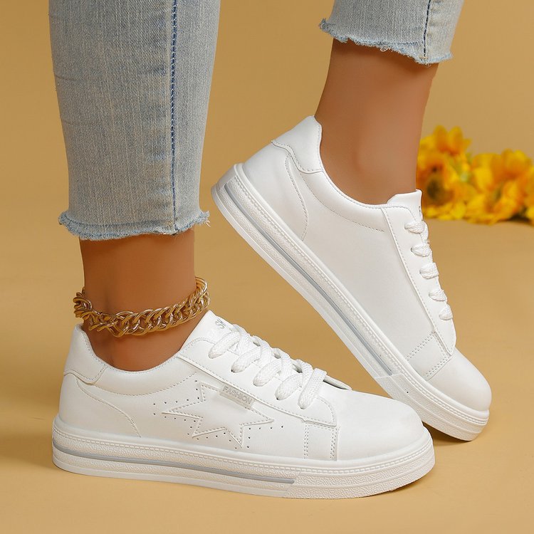 Damen Sneaker Sternenmuster Sportlich Komfortabel - BerlinGlamour