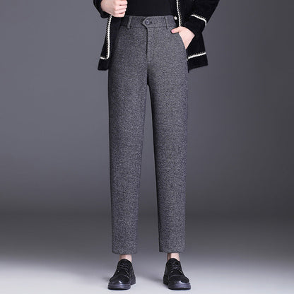Damen Stoffhose Elegant Hochbund Slim Fit