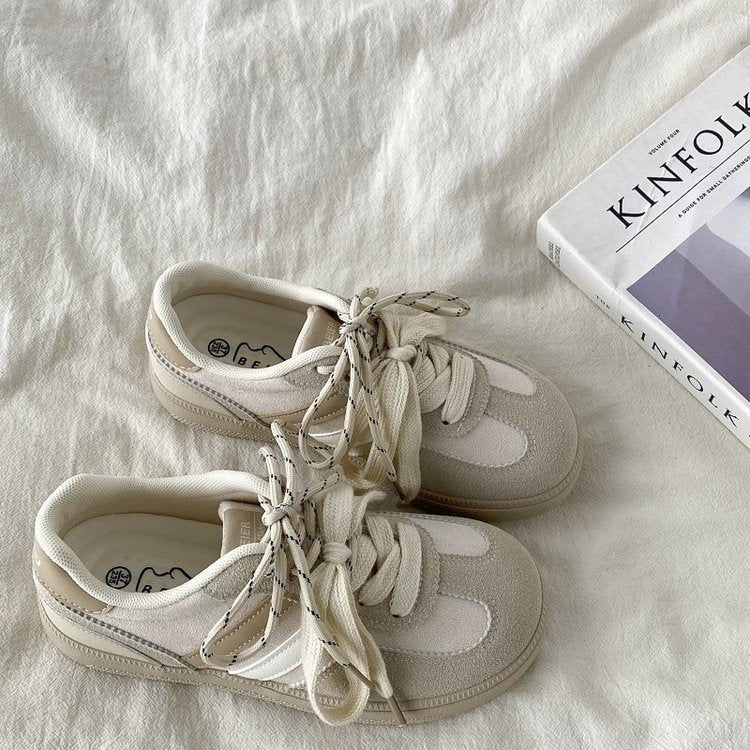 Damen Sneaker Atmungsaktiv Schnürsenkel Modern
