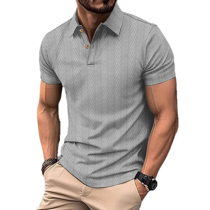 Herren Poloshirt Kurzarm Strukturiert Elegantes Design