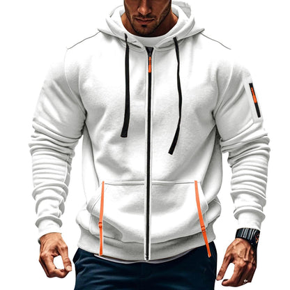 Herren Kapuzenpulli Sportlich mit Taschen Grau