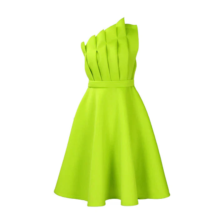Damen Kleid One-Shoulder Schick Elegantes Abendkleid