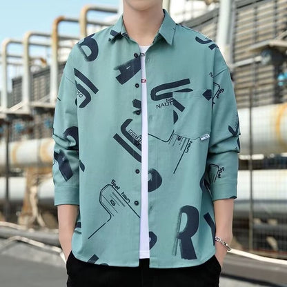 Herren Hemd Grafik Druck Berlin Style