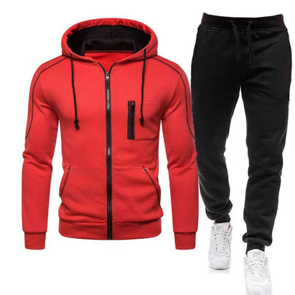 Herren Sportanzug atmungsaktiv mit Reißverschlusstaschen Modern