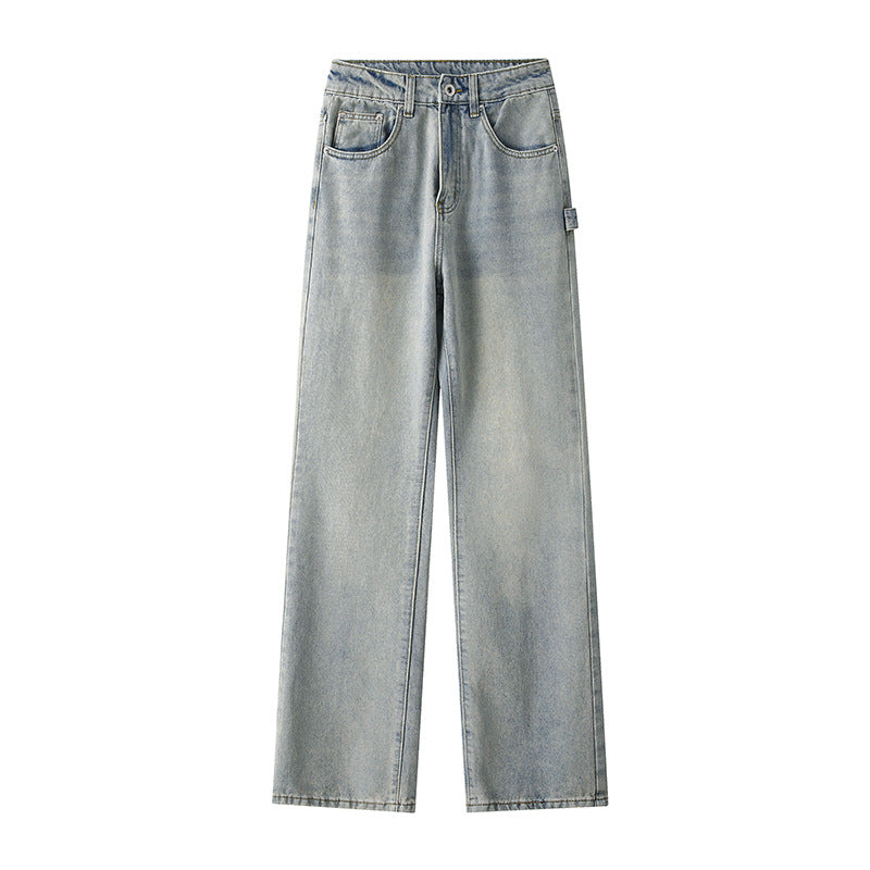 Herren Jeans Weit Bequem mit hohem Bund und Taschen