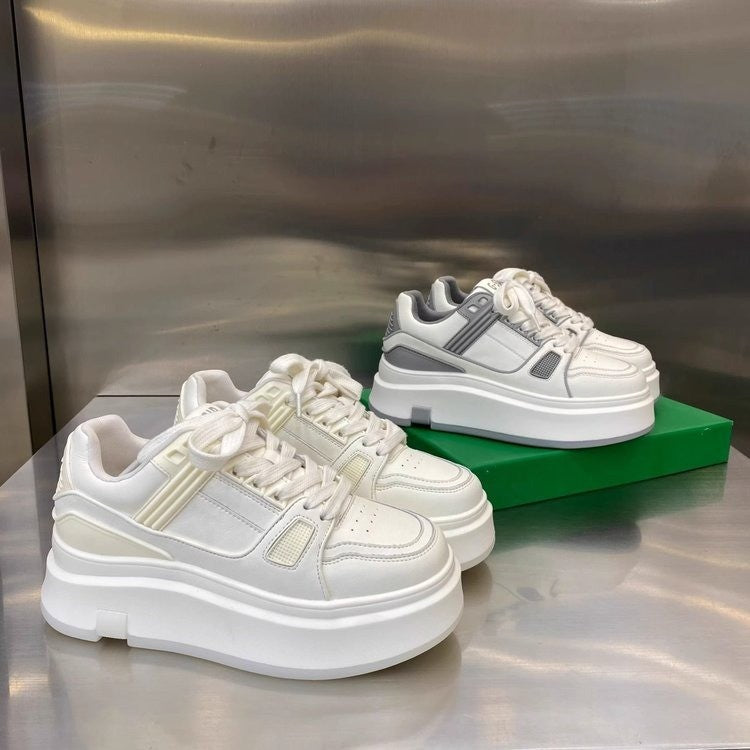 Damen Plattform Sneaker Bequem Dämpfung Modern