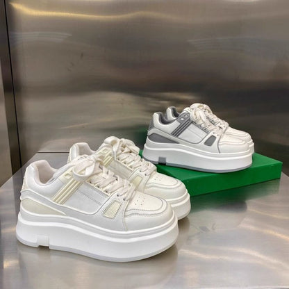 Damen Plattform Sneaker Bequem Dämpfung Modern