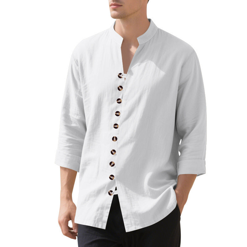 Herren Hemd Modern Knopfleiste Slim Fit
