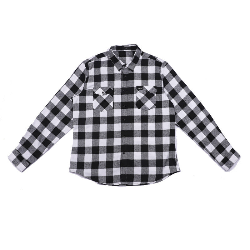 Herren Flanellhemden Kariert Warm Modern