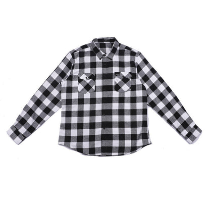 Herren Flanellhemden Kariert Warm Modern