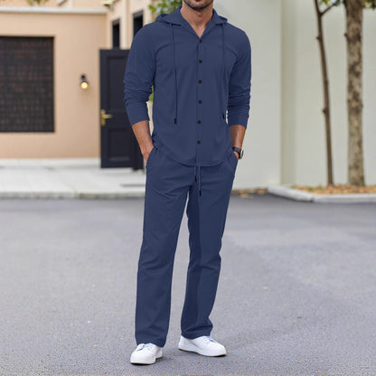 Herren Jogginganzug mit Kapuze und Taschen Sportlich