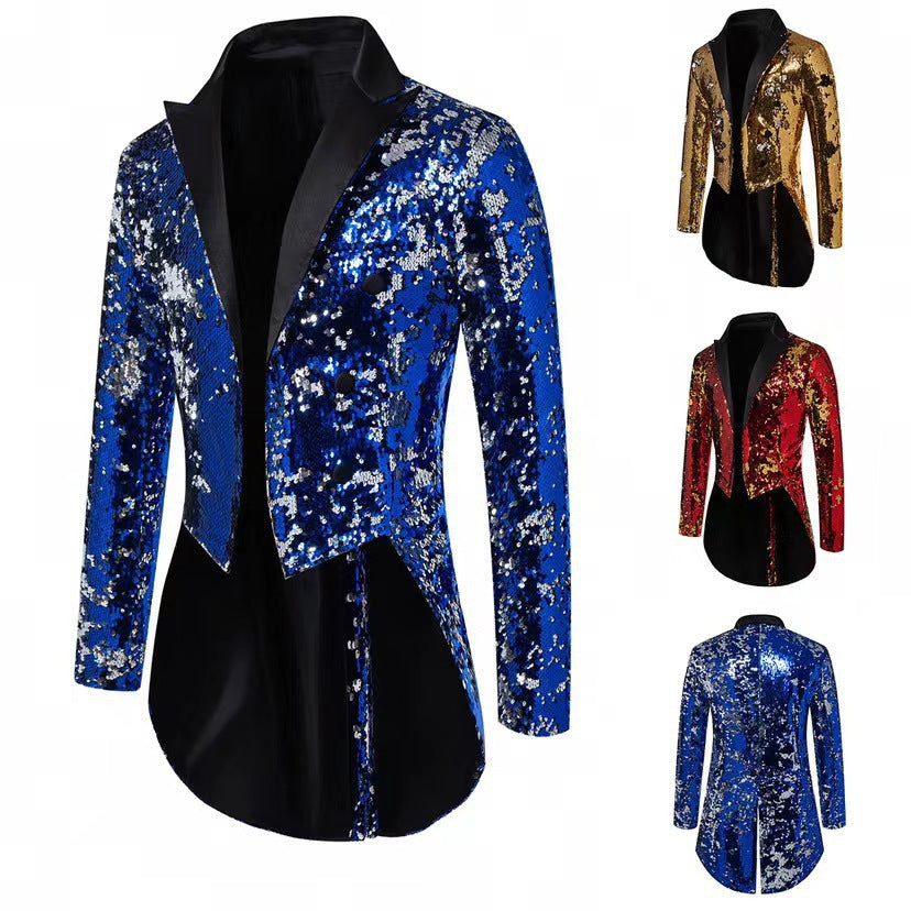 Herren Blazer Pailletten Modern Schnitt Glitzer - BerlinGlamour