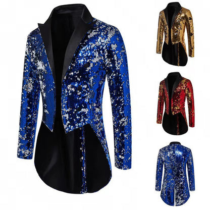 Herren Blazer Pailletten Modern Schnitt Glitzer - BerlinGlamour