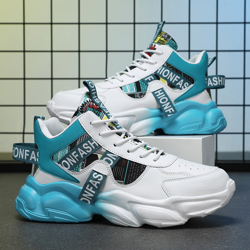 Damen Sneaker Chunky Mode Schuhe mit Grafik Design