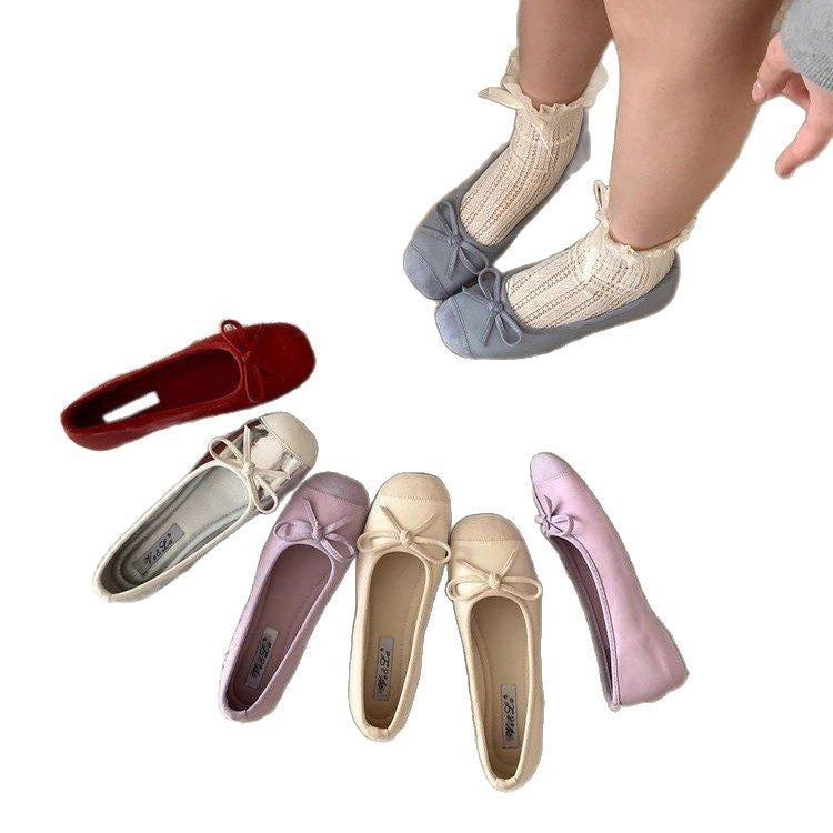 Damen Ballerinas Schimmer Obermaterial Modisch Chic