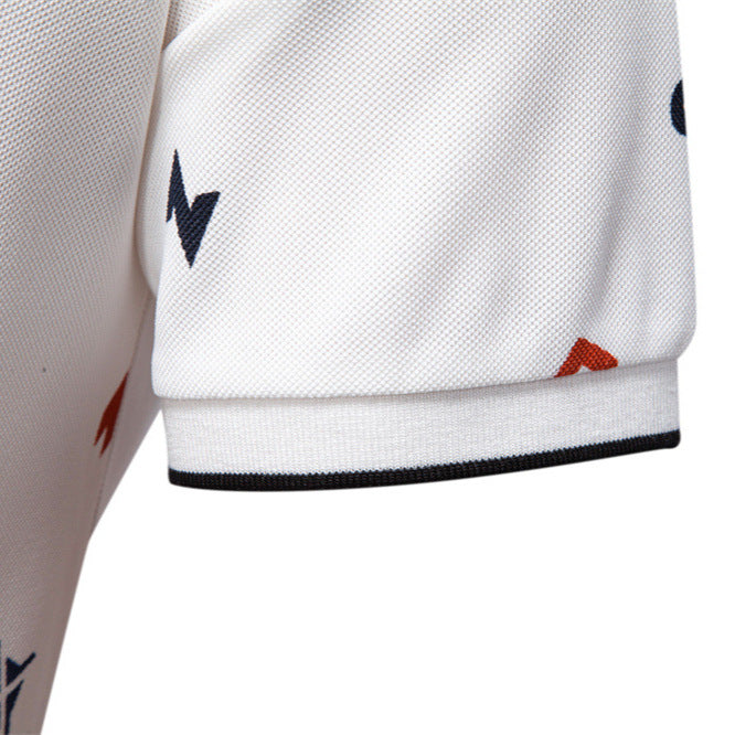 Herren Poloshirt Kurzarm Modernes Allover-Muster