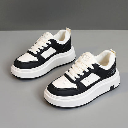 Damen Sneaker Bequem Chunky Atmungsaktiv Weiß