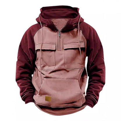 Herren Kapuzenpullover Modern mit Taschen Höher Kragen