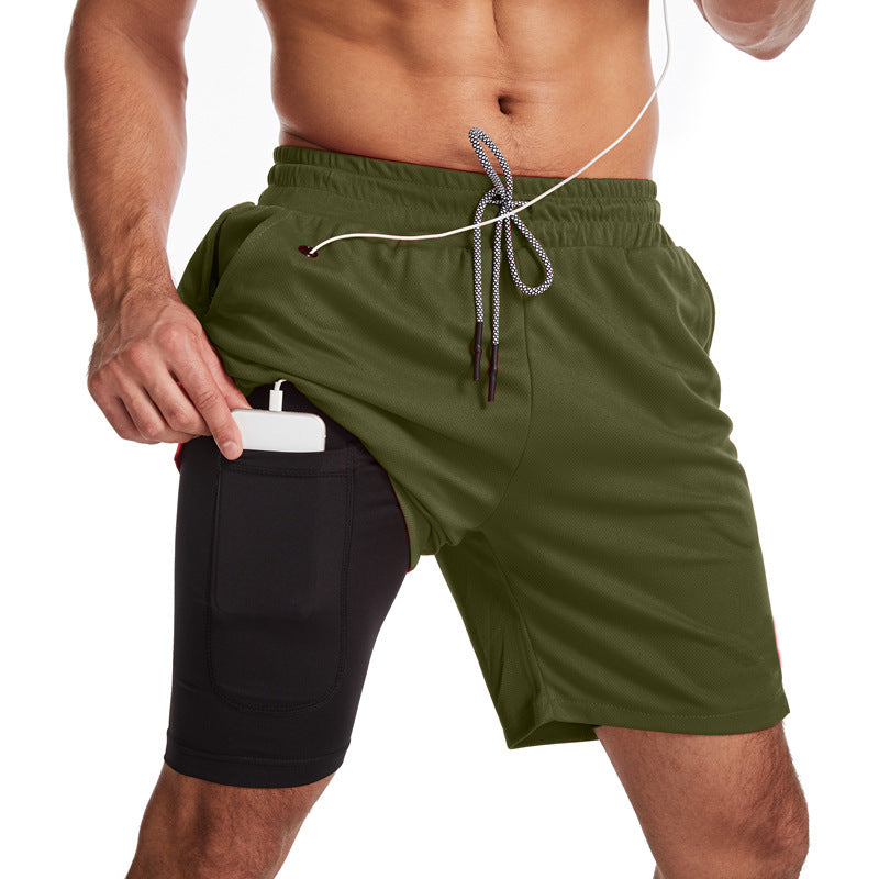 Herren Sport Shorts Atmungsaktiv Mit Taschen
