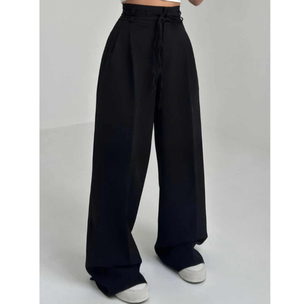 Damen Hose Hochbund Weite Bequem Elegant