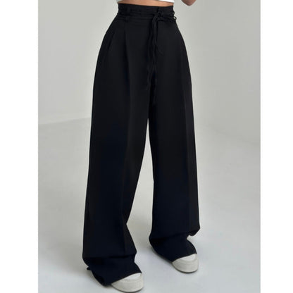 Damen Hose Hochbund Weite Bequem Elegant